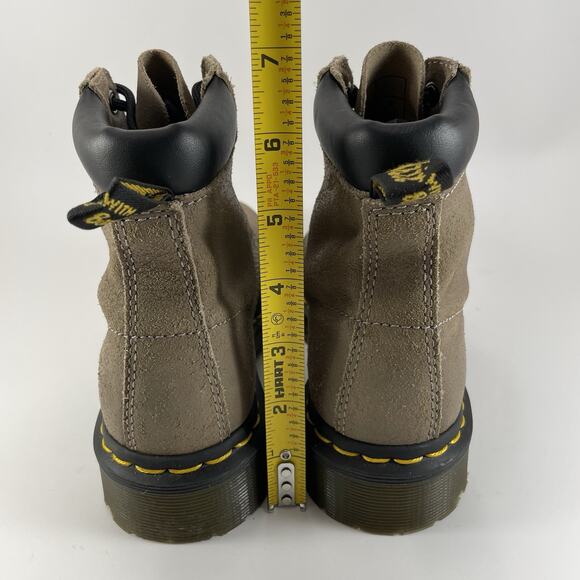 Dr Martens Docs 939 Combat Style Boots Womens Size 5 Tan Brown Leather 6-Eye - Picture 5 of 11